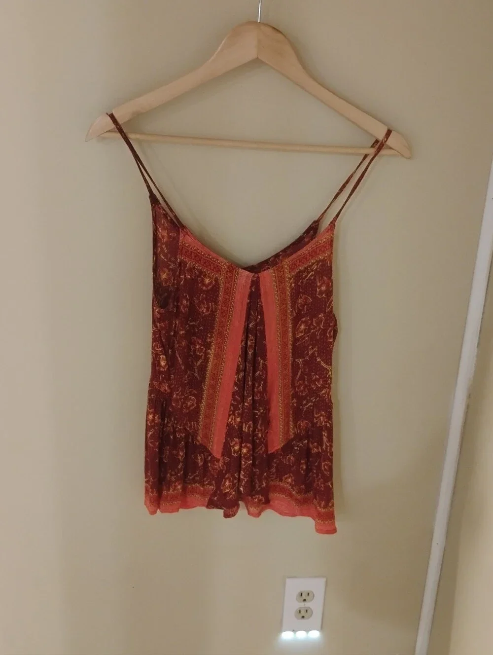 Free People FP One Womens Mixed Boho Print Cami Top Sz XS